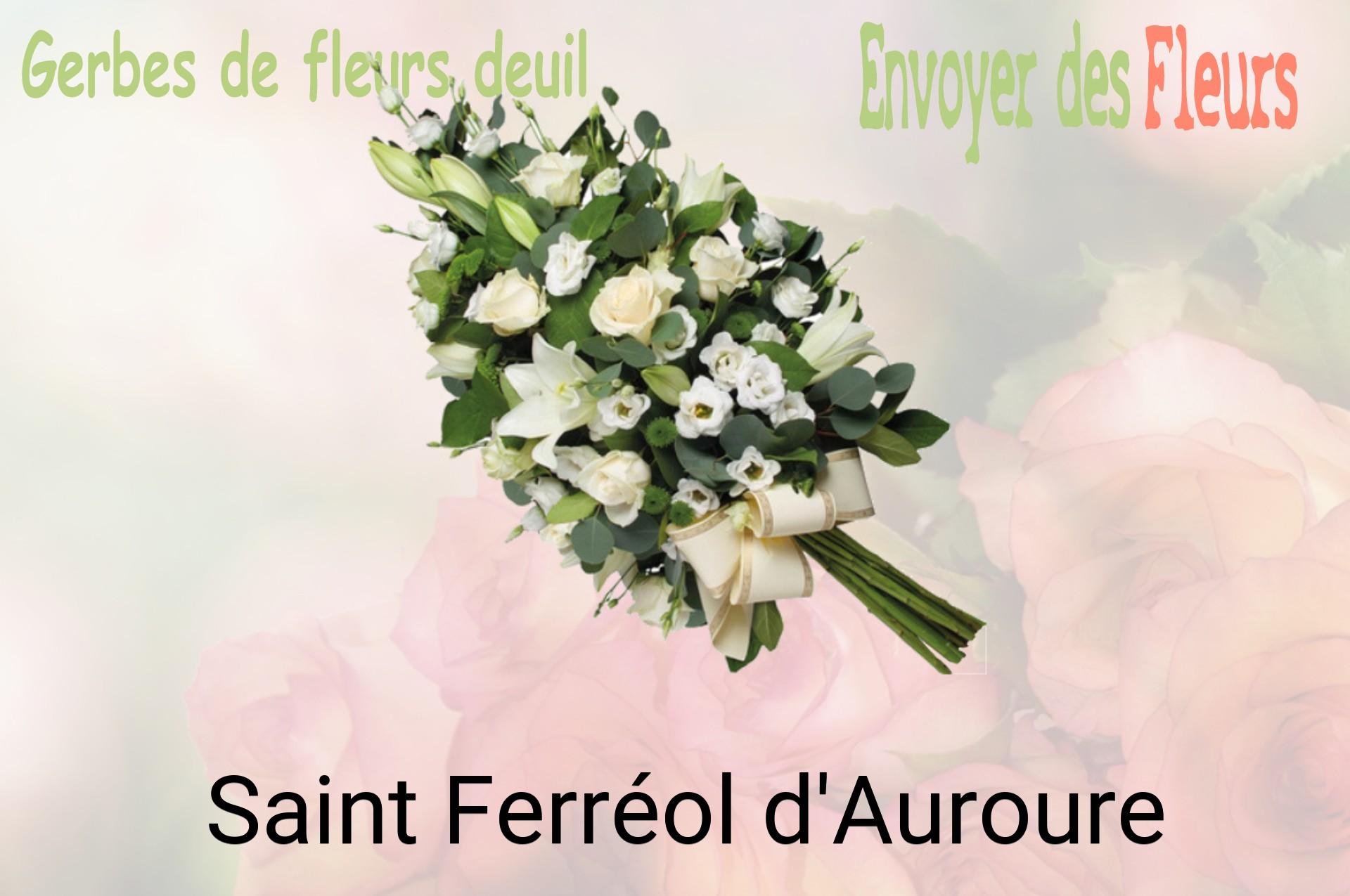 Gerbe de fleurs de deuil livrée à Saint-Ferréol-d'Auroure